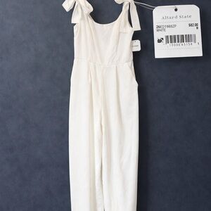 Altar'd State Elegant Cream Jumpsuit